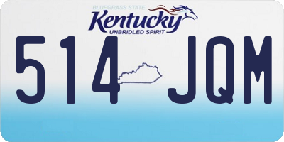 KY license plate 514JQM