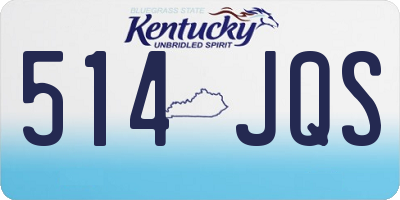KY license plate 514JQS