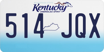 KY license plate 514JQX