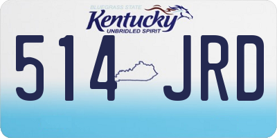 KY license plate 514JRD