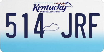 KY license plate 514JRF