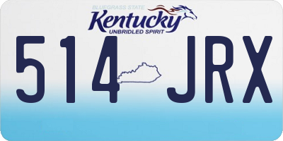 KY license plate 514JRX