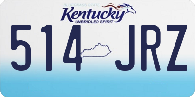 KY license plate 514JRZ