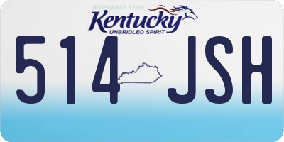 KY license plate 514JSH