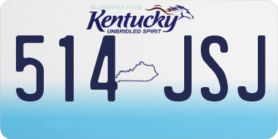 KY license plate 514JSJ