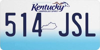 KY license plate 514JSL