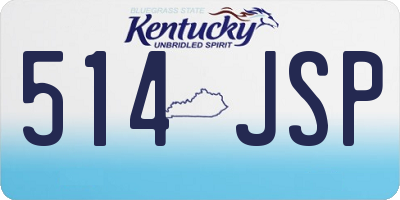 KY license plate 514JSP