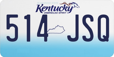 KY license plate 514JSQ