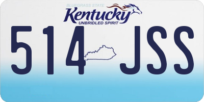 KY license plate 514JSS