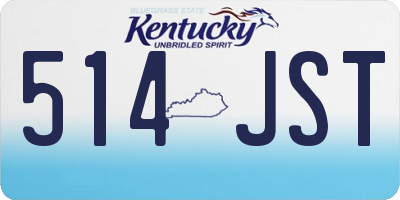 KY license plate 514JST