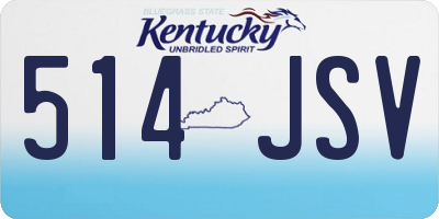 KY license plate 514JSV
