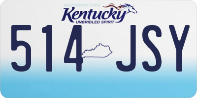 KY license plate 514JSY
