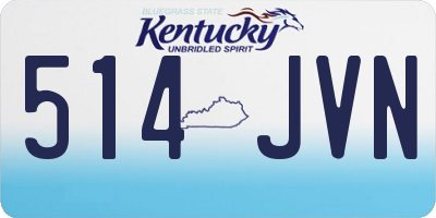 KY license plate 514JVN