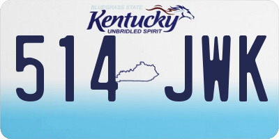 KY license plate 514JWK
