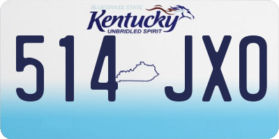 KY license plate 514JXO