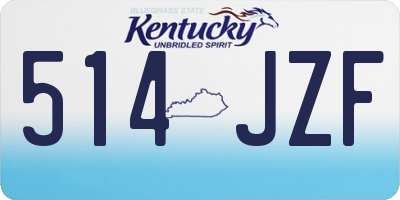 KY license plate 514JZF