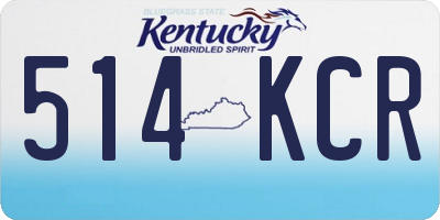 KY license plate 514KCR