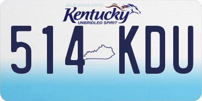 KY license plate 514KDU