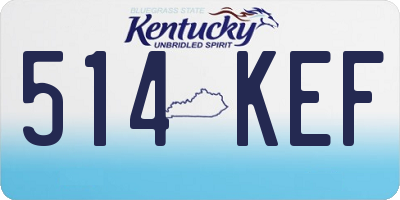 KY license plate 514KEF