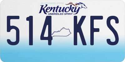 KY license plate 514KFS