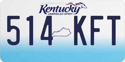 KY license plate 514KFT