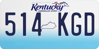 KY license plate 514KGD