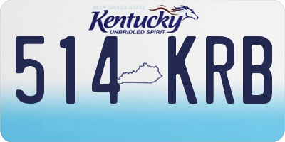 KY license plate 514KRB