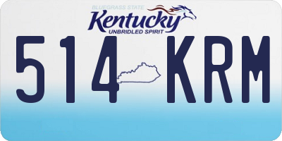 KY license plate 514KRM