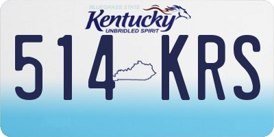 KY license plate 514KRS