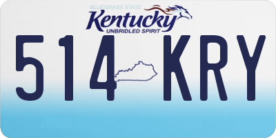 KY license plate 514KRY