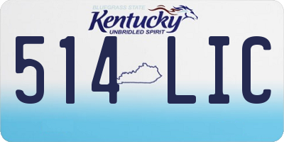 KY license plate 514LIC