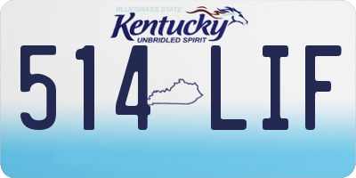 KY license plate 514LIF
