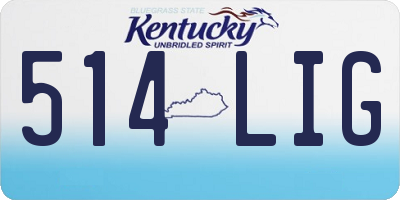 KY license plate 514LIG