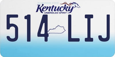 KY license plate 514LIJ