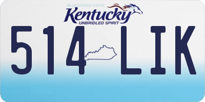 KY license plate 514LIK
