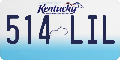 KY license plate 514LIL