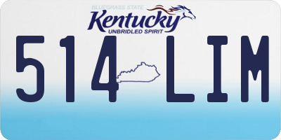 KY license plate 514LIM