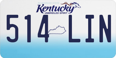 KY license plate 514LIN