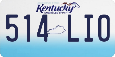 KY license plate 514LIO