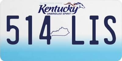 KY license plate 514LIS
