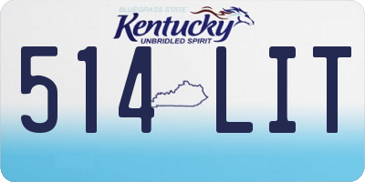 KY license plate 514LIT