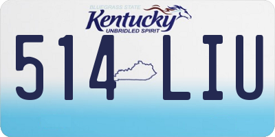 KY license plate 514LIU