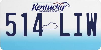 KY license plate 514LIW