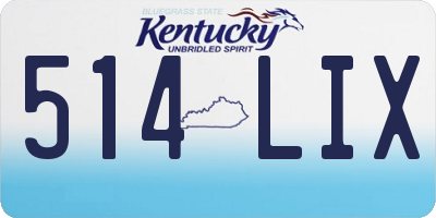 KY license plate 514LIX