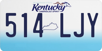 KY license plate 514LJY