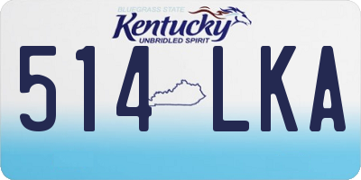 KY license plate 514LKA