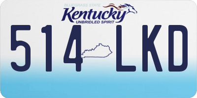 KY license plate 514LKD