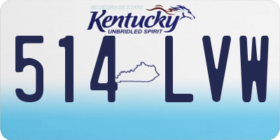 KY license plate 514LVW