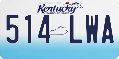 KY license plate 514LWA