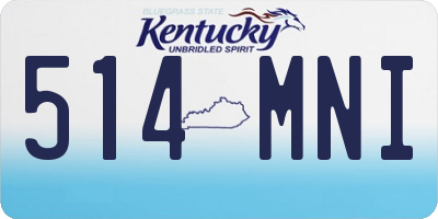 KY license plate 514MNI